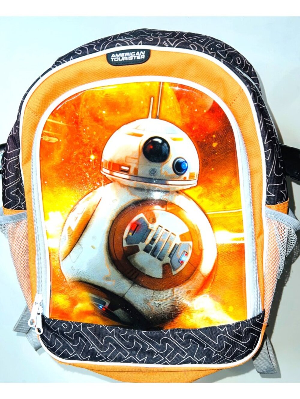 Star Wars Kids Backpack By American Tourister Orange & Black Adjustable Straps